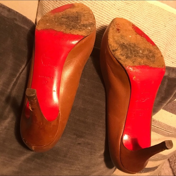 Vintage Christian Louboutin Brown Leather Heels - Picture 7 of 7